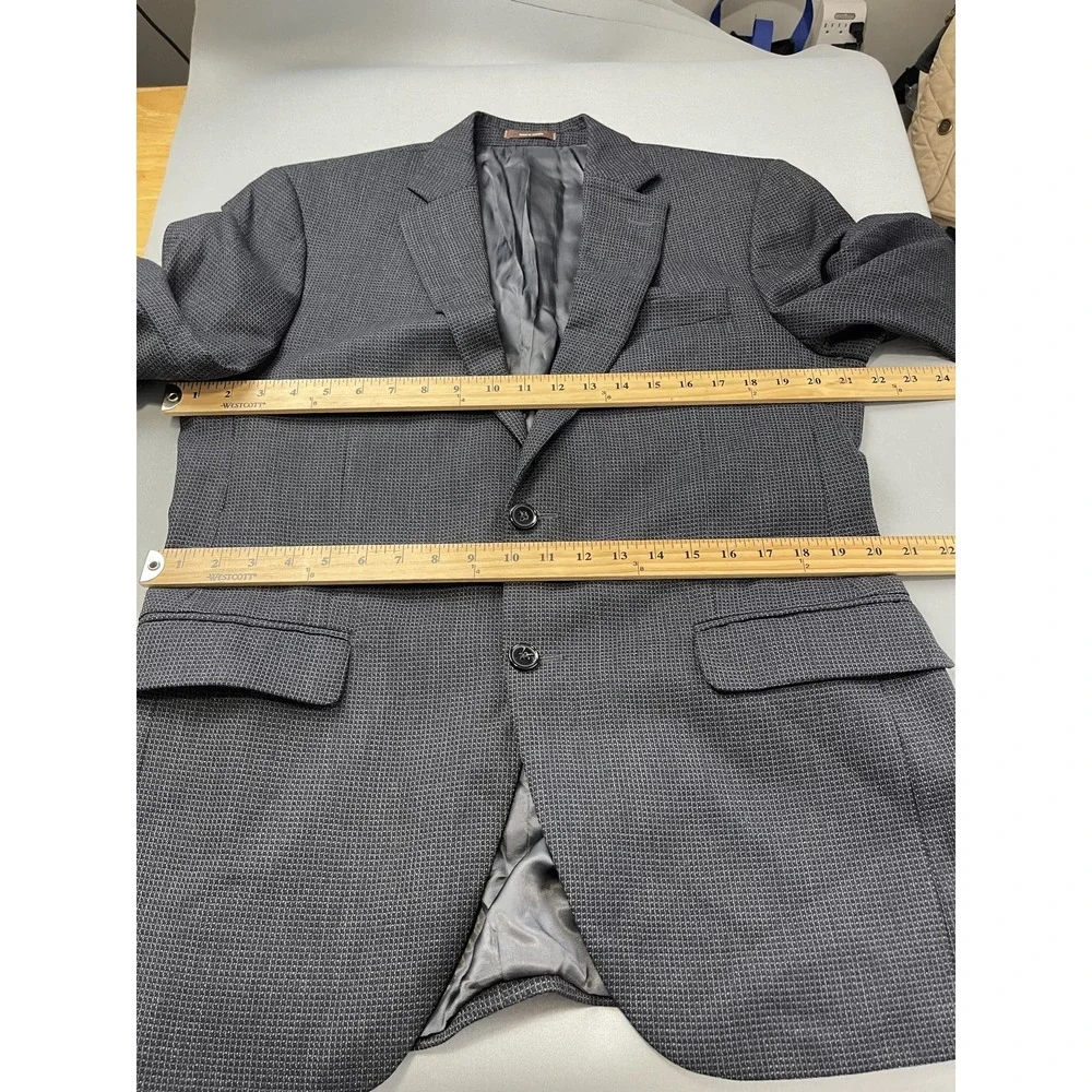 Peter‎ Millar Mens Blazer 40R Gray Tweed 100% Wool Evening 2 Button Sport Coat